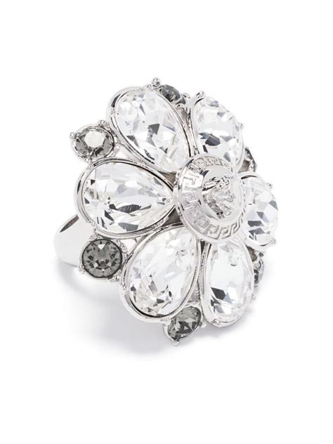 versace crystal embellished ring|where to buy Versace jewelry.